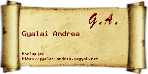 Gyalai Andrea névjegykártya